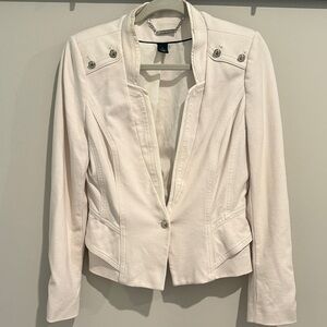 White House Black Market Cream Blazer